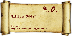 Mikita Odó névjegykártya